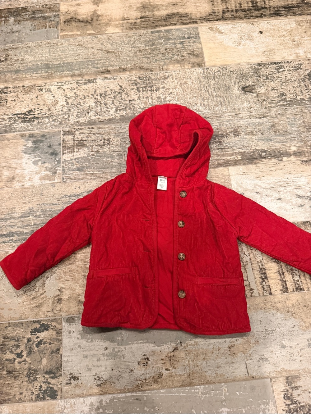 Carter's Bright Red Quilted Hooded Coat
